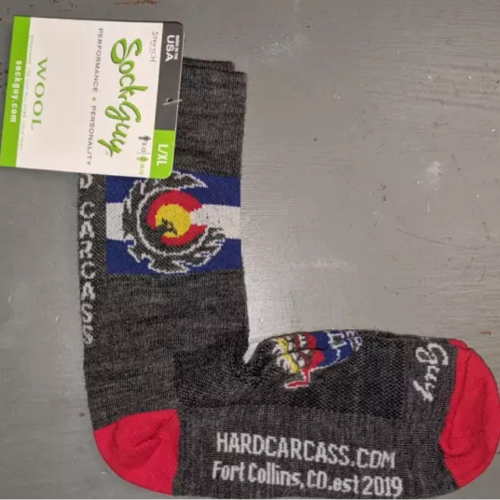 Sock Guy - Hard Carcass Logo Cycling socks - Size L—/XL